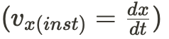 Instantaneous Velocity